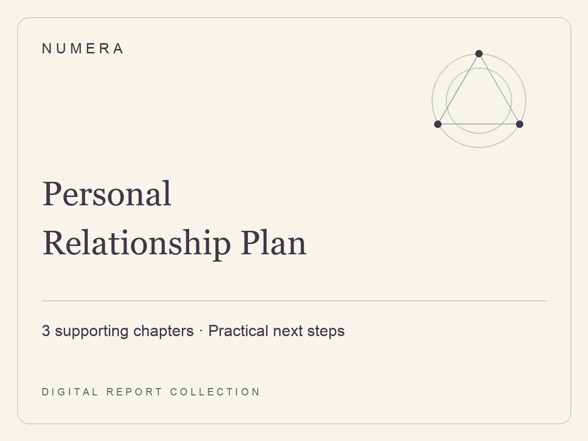 Presentation cover for NUMERA Personal Relationship Plan